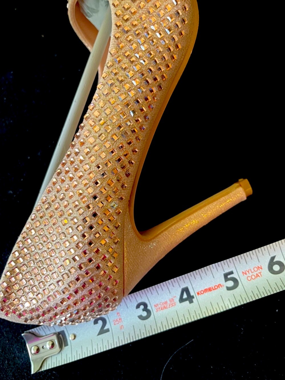 ❤️ PROM Women’s NWOT TOP MODA rhinestone pointed toe stiletto pumps Sz 6.5 - Picture 6 of 12